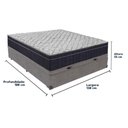 Ver imagem 3 de Cama Box Baú e Colchão Airtech 150 Espuma D45 Casal Ortobom Casal Cinza