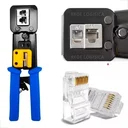 Ver imagem 5 de Alicate Crimpar Rj45 Rj11 Rj12 Cabo de Rede Conector Vazado