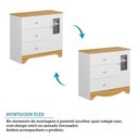 Ver imagem 6 de Quarto Infantil com Guarda-roupa 3 Portas e Cômoda com Janelas 100% Mdf Cocada Espresso Móveis