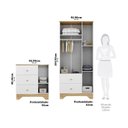 Ver imagem 3 de Quarto Infantil com Guarda-roupa 3 Portas e Cômoda com Janelas 100% Mdf Cocada Espresso Móveis