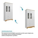 Ver imagem 4 de Quarto Infantil com Guarda-roupa 3 Portas e Cômoda com Janelas 100% Mdf Cocada Espresso Móveis