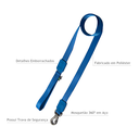 Ver imagem 2 de Coleira Ajustável e Guia para Cães Azul Marinho - M