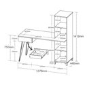 Ver imagem 2 de Escrivaninha com Estante Fusion Concreto/Preto Artany