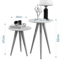 Ver imagem 3 de Kit 2 Mesas de Apoio e Lateral Sofá para Sala Maju Retrô Decor:off White