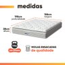 Cama Box Baú Casal Queen Colchão Molas Ensacadas Granville com Pillow Branco Probel - 4
