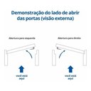 Ver imagem 2 de Porta de Alumínio Lambril Visor Branca Direita - 210 x 100M