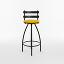 Ver imagem 1 de Kit Cadeira Giratoria e Fixa Altura 70cm Assento 35cm:amarelo/preto