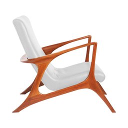 Poltrona para Leitura Courissimo Branco Vk Anos 50 - 3