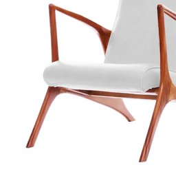 Poltrona para Leitura Courissimo Branco Vk Anos 50 - 2