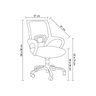 Kit 4 Cadeiras de Escritório Giratória com Relax Office Santiago - 7