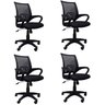 Kit 4 Cadeiras de Escritório Giratória com Relax Office Santiago - 1