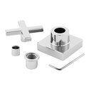 Ver imagem 4 de Kit 2 Acabamento Registro Chuveiro Quadrado Cruzeta Cromado Padrão Deca 1/2" - 3/4" ou 1"