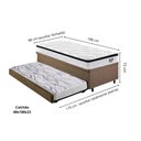 Ver imagem 2 de Bicama Box Baú Linho Marrom 88x188 com Colchão Molas Ensacadas Cama Inhouse Ecoflex