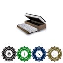 Ver imagem 6 de Bicama Box Baú Linho Marrom 88x188 com Colchão Molas Ensacadas Cama Inhouse Ecoflex