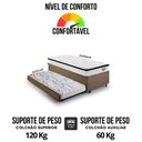 Ver imagem 7 de Bicama Box Baú Linho Marrom 88x188 com Colchão Molas Ensacadas Cama Inhouse Ecoflex