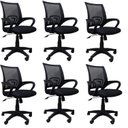 Ver imagem 1 de Kit 6 Cadeiras de Escritório Giratória com Relax Office Santiago