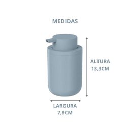 Porta Sabonete Liquido Pump Banheiro Bold Azul 300ml ou - 5