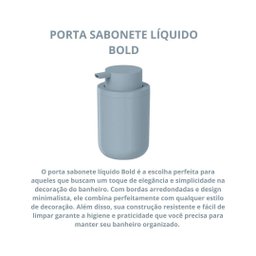 Porta Sabonete Liquido Pump Banheiro Bold Azul 300ml ou - 2