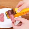 Fatiador de Banana Cortador Frutas Legumes Salsicha Lâminas Inox Aro Multiuso para Chips e Pepino - 3