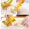 Fatiador de Banana Cortador Frutas Legumes Salsicha Lâminas Inox Aro Multiuso para Chips e Pepino - 5