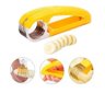 Fatiador de Banana Cortador Frutas Legumes Salsicha Lâminas Inox Aro Multiuso para Chips e Pepino - 1
