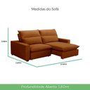 Ver mais imagens de Sofá Retrátil e Reclinável 2 Lugares 2,30m Andreza Veludo Lansofbr Terracota