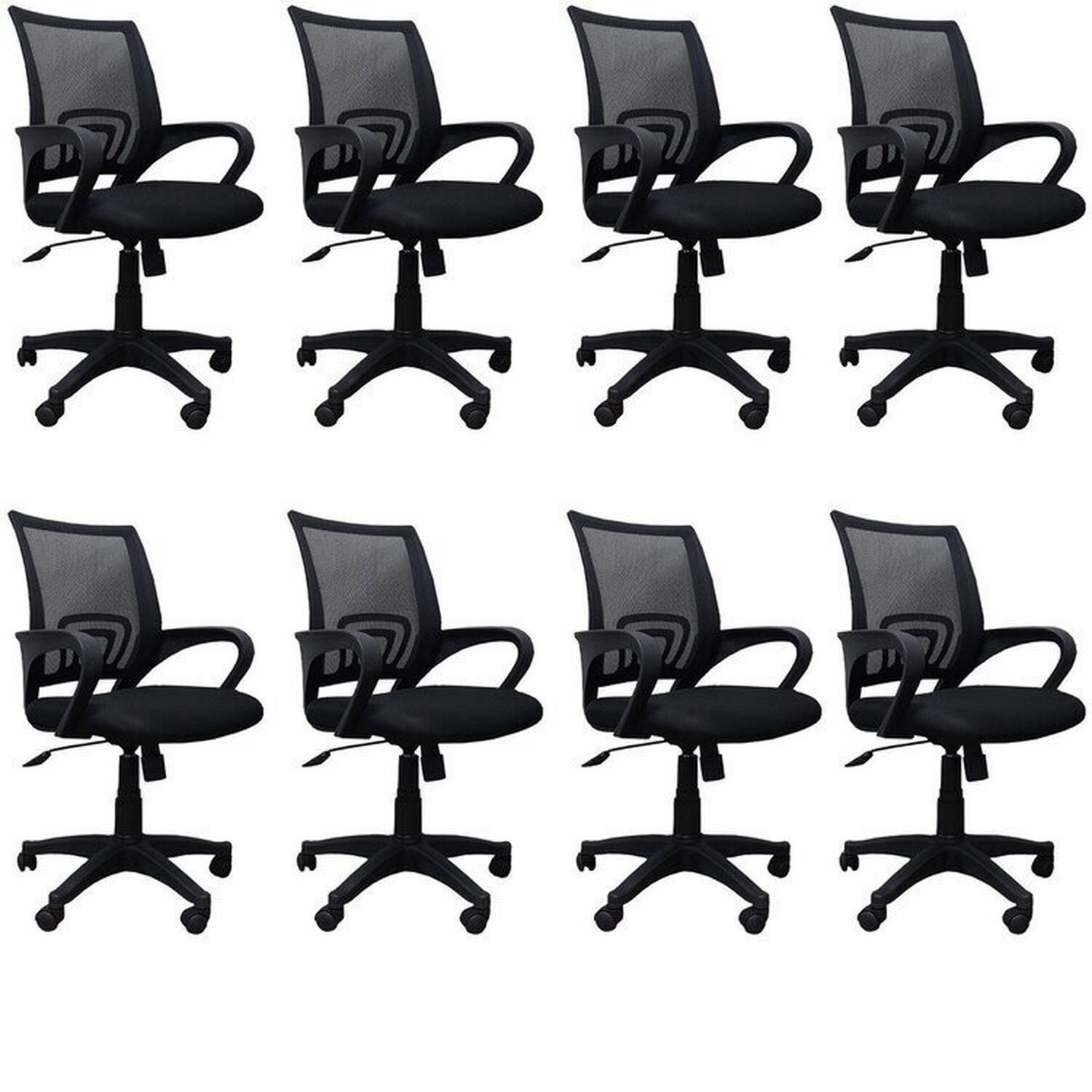 Kit 8 Cadeiras de Escritório Giratória com Relax Office Santiago - 1