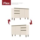 Ver imagem 2 de Balcão 120CM Henn 3 Portas 2 Gavetas Connect C66-139 Off White SE