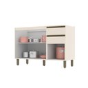 Ver imagem 1 de Balcão 120CM Henn 3 Portas 2 Gavetas Connect C66-139 Off White SE