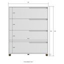 Ver imagem 4 de Cômoda 80cm com 4 Gavetas Multimóveis Cr35243