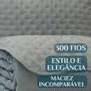 Ver imagem 3 de Cobre Leito King Bordado Classic 300 Fios Super Macio:Cinza