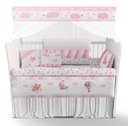 Ver imagem 1 de Kit de Berço Enxoval de Bebê Ursinho Rosa Nuvens