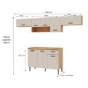 Ver imagem 2 de Cozinha Modulada 4 Peças Cm0051 Linha Essência Genialflex