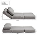 Ver imagem 6 de Poltrona Cama sem Braço Reclinável Fold CabeCasa MadeiraOriginals Cinza Bouclé Grafite