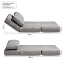 Ver imagem 6 de Poltrona Cama sem Braço Reclinável Fold CabeCasa MadeiraOriginals Cinza Bouclé Grafite