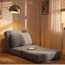 Ver imagem 2 de Poltrona Cama sem Braço Reclinável Fold CabeCasa MadeiraOriginals Cinza Bouclé Grafite