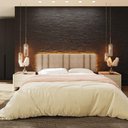 Ver imagem 5 de Cabeceira Modulada King 200 Cm com Led Boucle Bege Vconcept