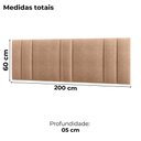 Ver imagem 3 de Cabeceira Modulada King 200 Cm com Led Boucle Bege Vconcept
