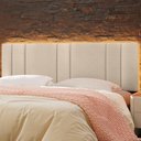 Ver imagem 2 de Cabeceira Modulada King 200 Cm com Led Boucle Bege Vconcept