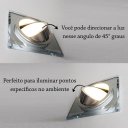 Ver imagem 5 de 8 Spot Cristal Direcionavel Embutir Espelhado Banheiro Bet09