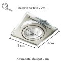 Ver mais imagens de 8 Spot Cristal Direcionavel Embutir Espelhado Banheiro Bet09