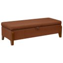 Ver imagem 1 de Baú Organizador Puff Bali 195 Cm Bouclé para Quarto e Sala:terracota