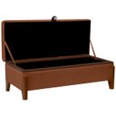 Ver imagem 2 de Baú Organizador Puff Bali 195 Cm Bouclé para Quarto e Sala:terracota