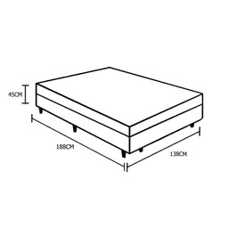Base Box Baú Casal Sp Móveis Suede Bege - 45x138x188:Bege - 4