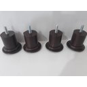 Ver imagem 5 de Pé para Cama Box Bau 6cm X 6cm Marrom Redondo Kit 12 Unidades