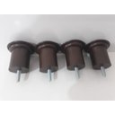 Ver imagem 4 de Pé para Cama Box Bau 6cm X 6cm Marrom Redondo Kit 12 Unidades