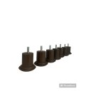 Ver imagem 2 de Pé para Cama Box Bau 6cm X 6cm Marrom Redondo Kit 12 Unidades