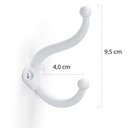 Ver imagem 2 de Cabide para Roupa Colonial Cabides Ganchos Duplos Ouro 8un.: Branco