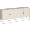 Ver imagem 7 de Aparador Buffet para Sala de Jantar 4 Portas Industrial 180cm Alek A03 Off White - Lyam Decor