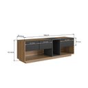 Ver imagem 4 de Rack para Tv até 55 Polegadas com 3 Gavetas e 1 Nicho com Iluminação em Led Rgb Ra8036 Mel e